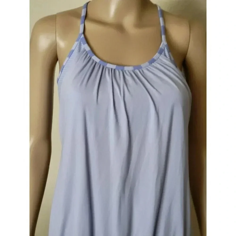 Lululemon No Limits lavender Criss Cross Bra Build In Tank Top size 6
